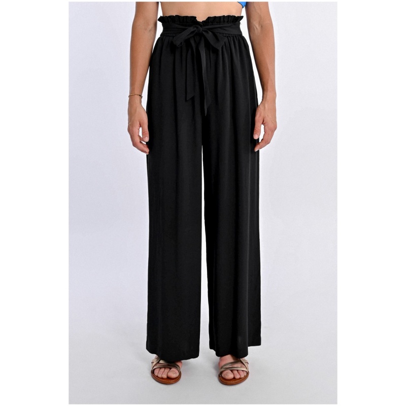 MOLLY BRACKEN Wide pants with paper bag waist